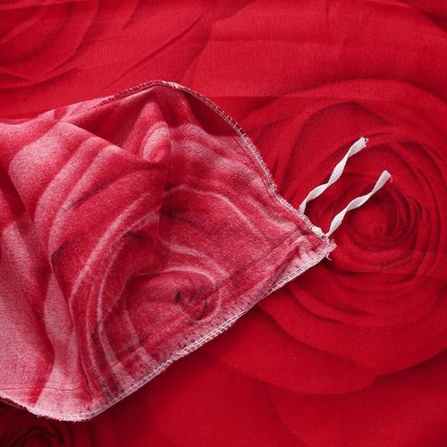 新品斜纹磨毛新婚简约大红色婚庆结婚加厚1.8米2m双人被套四件套