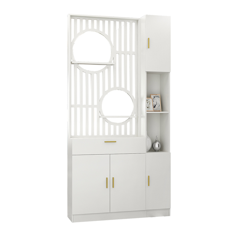 入户进门屏风隔断柜置物架客厅简约现代实木正对大门双面玄关柜墙