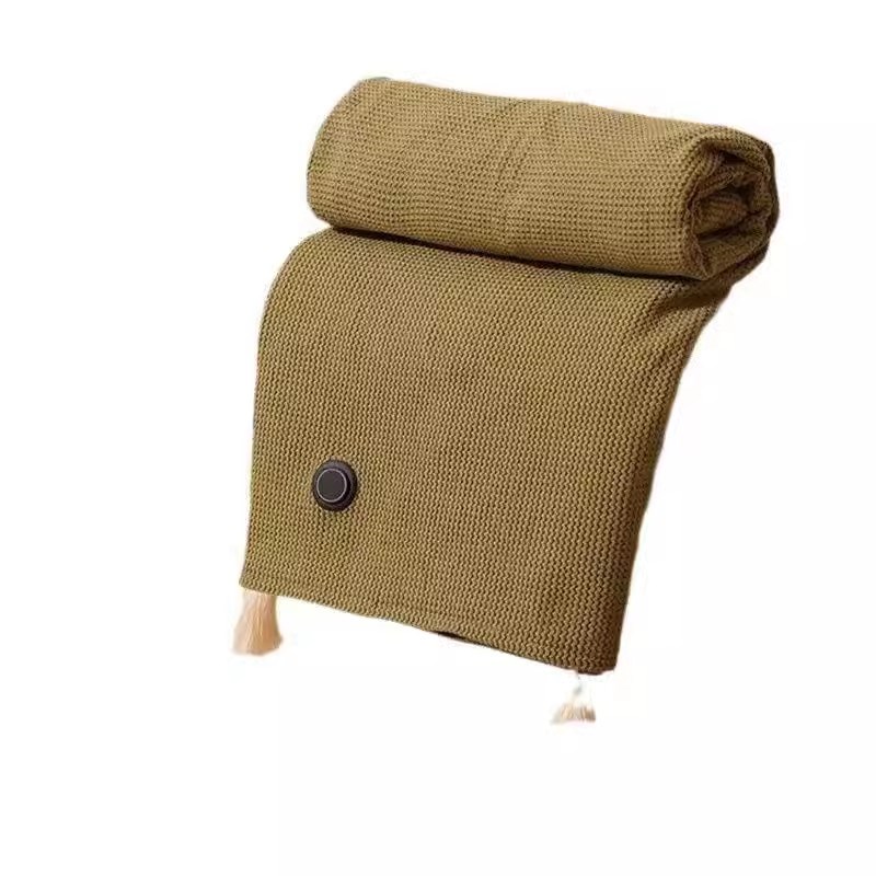 石墨烯电热暖身毯USB可水洗发热披肩家用办公室户外加热褥子2