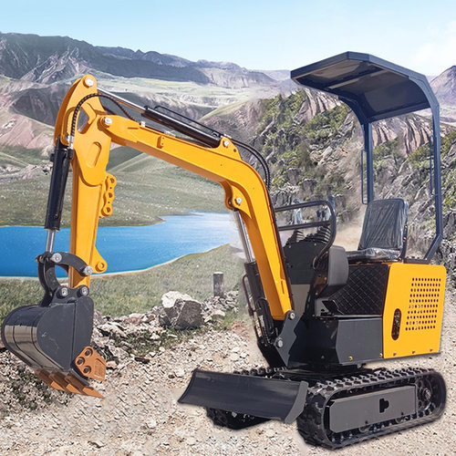 履带式挖掘机家用挖土机工程小勾机液压式破碎锤农用果园挖勾机