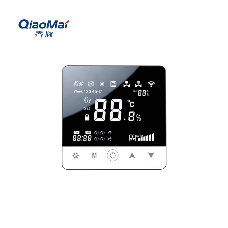 科脉KM-KT-1801盘管温控器8MM超薄风机盘管液晶家用空调控制面板