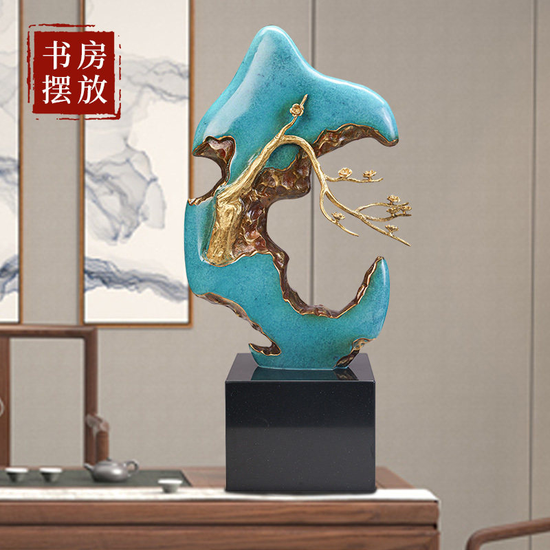 梅兰竹菊铜摆件客厅玄关工艺品办公室装饰铜雕塑艺术品开业礼品