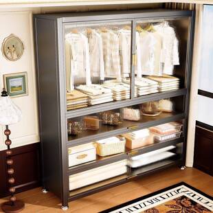 现货速物发钢制衣柜简功约现代大容用量储衣LWD柜家卧室阳台多能