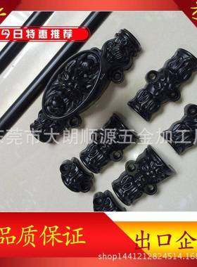 口品仿质美式古黑色天地SY9013锁美古式衣柜门插销锁仿长杆出锁