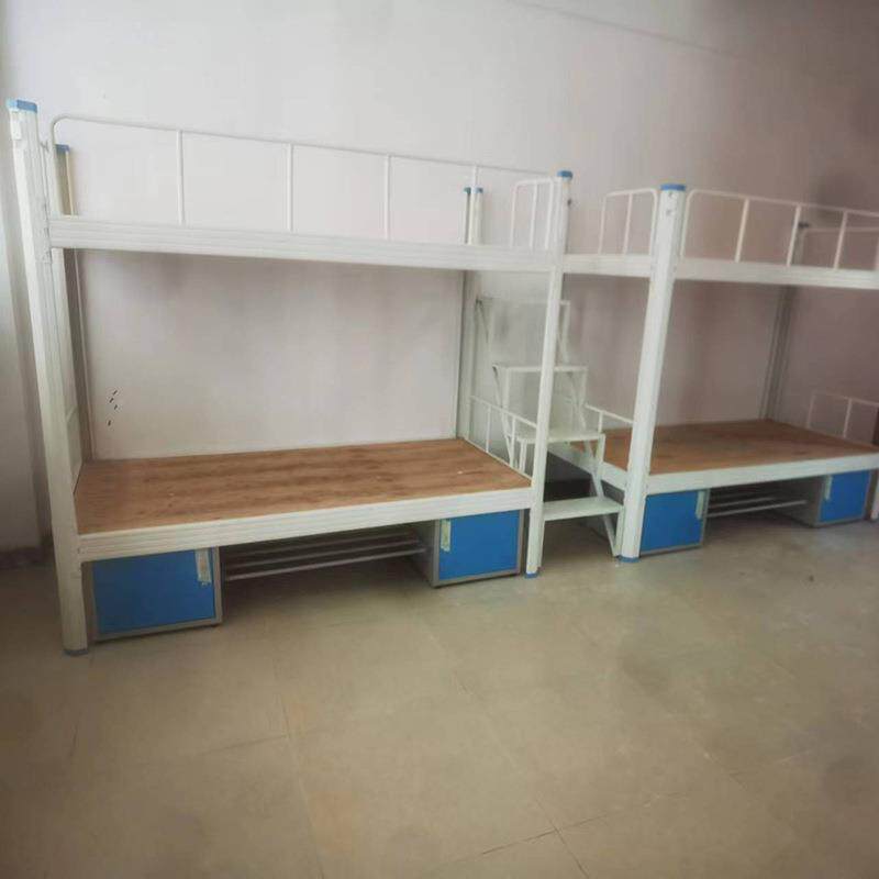 铺铁床双人上无品牌/下可带鞋柜一员工公寓铁艺送床货安装双层体