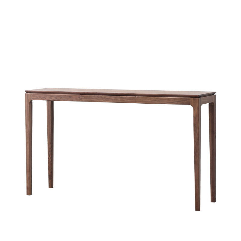 北欧实木条案e新中式黑胡桃木玄关桌白橡条几窄桌现代简约供台供