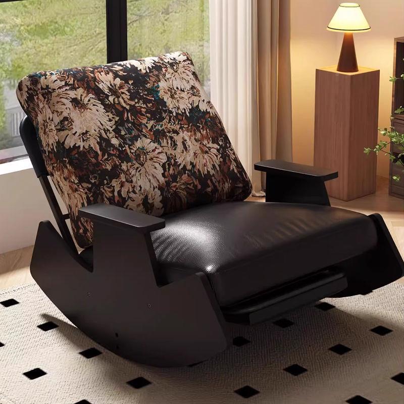 实木摇椅躺椅客厅摇沙懒发椅椅阳台人单人休闲椅懒人LIF沙发复古