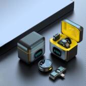 领新款 私模6夹麦克风纽扣带数J显充电仓户J6一拖一外直播线一拖一