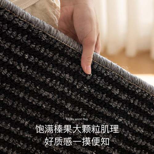 理黑色地毯代客轻20240828厅黑灰高端网红卧室现简约耐脏高级感奢