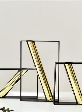 北欧金属花器立体几件家何居饰品NUB现代摆简约创意客厅关玄花瓶