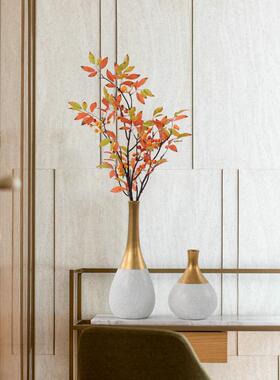 ONW新口中式创意小花器公陶书瓷摆件房会客室酒店书架茶几办桌摆