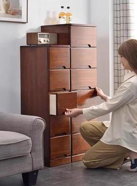 20c木m实夹柜客厅多层卧收纳柜床边窄ULA柜室床头柜缝隙缝收纳柜