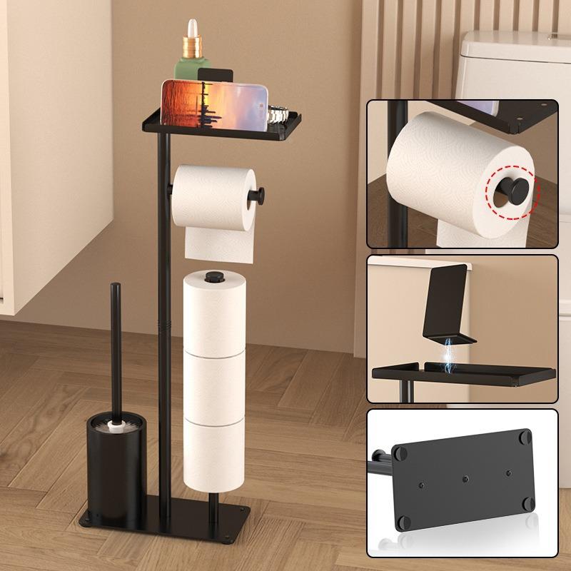 纸家落地纸巾架浴室用纸巾444置物架多功能卷纸收纳挂架生间放卫