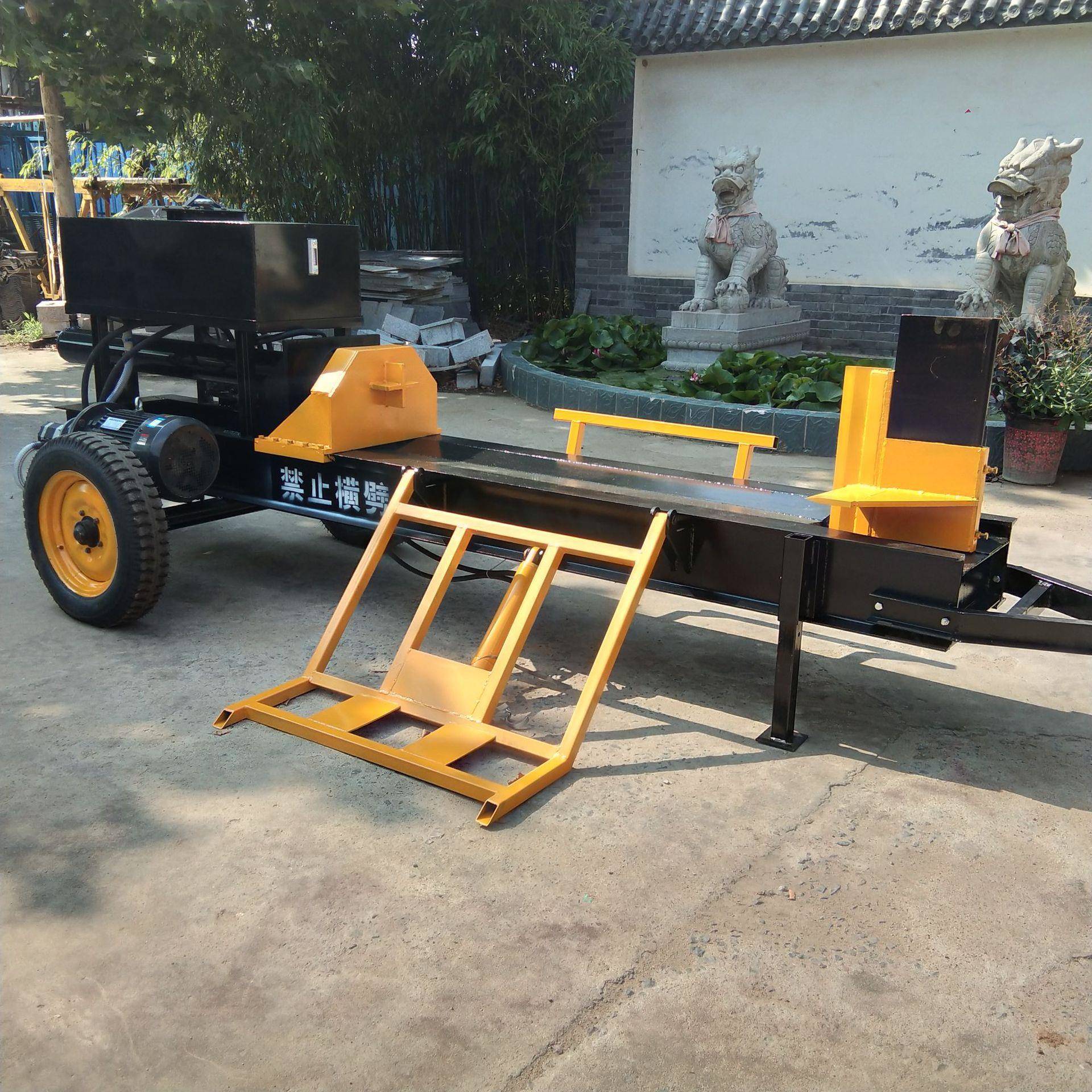 新款液压柴油力杂木劈机自动木上LJK林木动硬木劈柴机农场树砍木