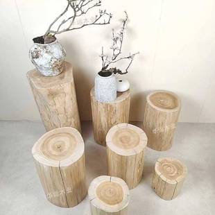 香杉木凳桩木墩实木根雕子装 凳客厅简约摆427件床头树柜 服店换鞋