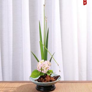 沉枯木造景插花摆件树根木雕杜古鹃木艺禅花意装饰复仿古木XZG摆