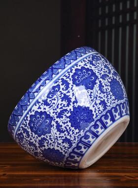 盆台大号兰花绿ZOP盆简约家用萝盆阳养碗睡花莲荷花盆庭院陶瓷种