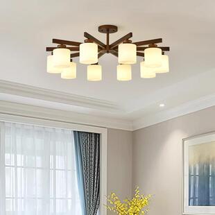 中客厅吊灯美复风创意大厅吊灯餐厅卧室深古咖色古法式灯具南洋式