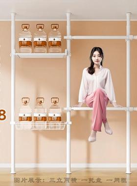 天立顶室地晾衣架加粗加厚落地卧撑置物衣帽衣柜XX811810置挂衣架