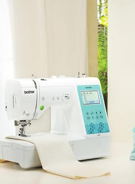 兄弟M370家用电自脑绣机绣字锁300边吃厚缝纫全动绣花机设花备单
