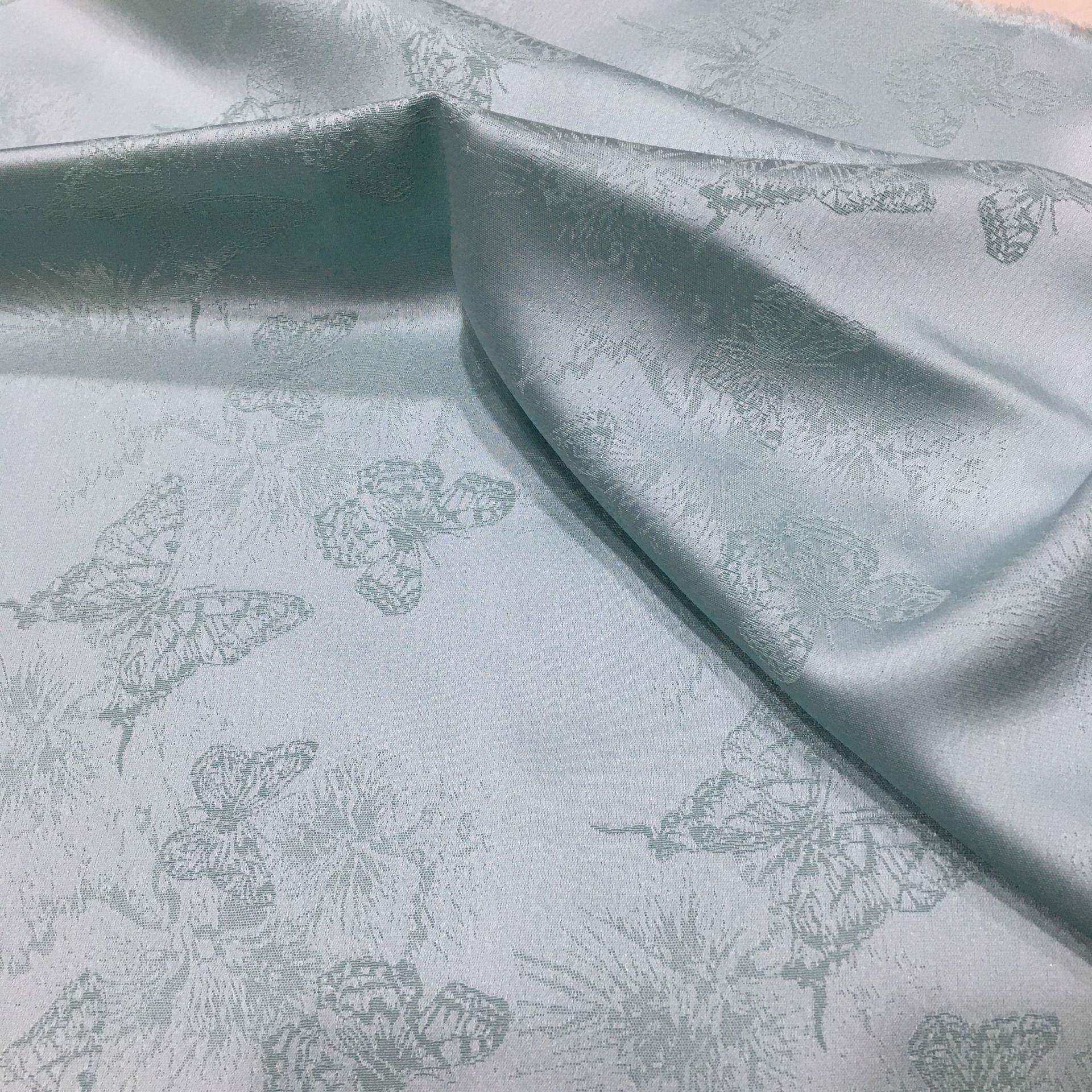 新款醋CBG蝴蝶提暗纹缎面面料柔软垂旗感汉花服古风袍马面裙酸布