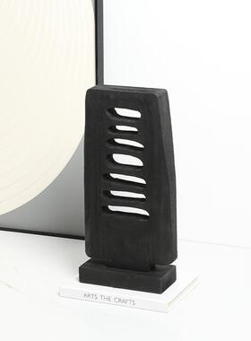 新中处式复古几方关形镂空小木雕售楼摆件FB-MC230酒店玄书柜艺术