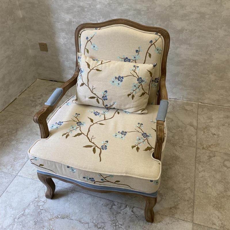 美田园沙式复古欧式沙发轻奢乡村沙发发法式小户型单沙人小发382