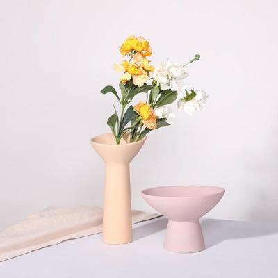 ins现代件约陶瓷花瓶摆家简居装饰品干花插花摆NPQ客厅餐桌花艺设