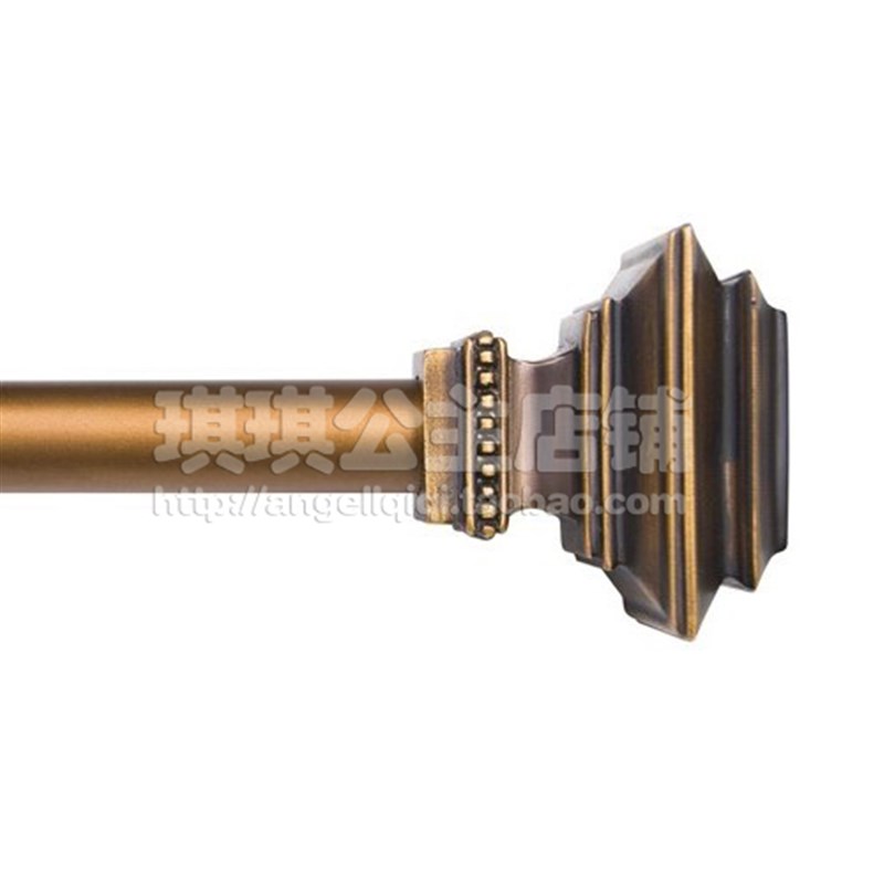 欧式免打孔浴帘杆仿铜色古典装饰实用简便型免安装伸缩杆浴杆挂杆