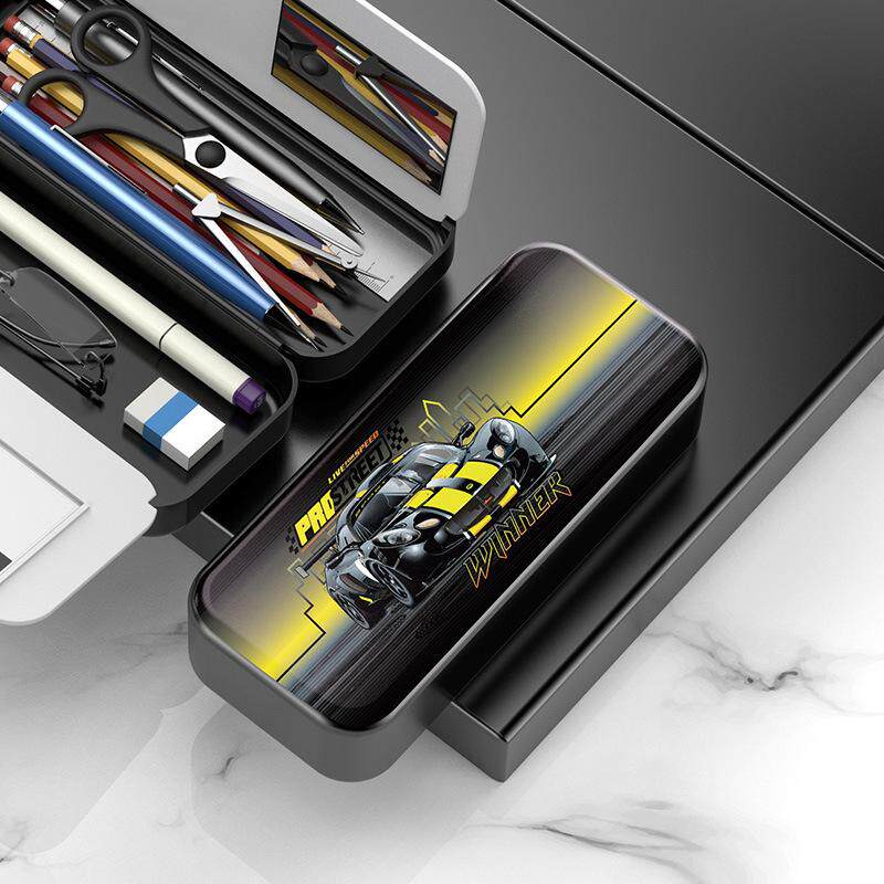 文具盒多功能铅笔小学生大容量儿童笔袋男孩网红男生双层学生男酷