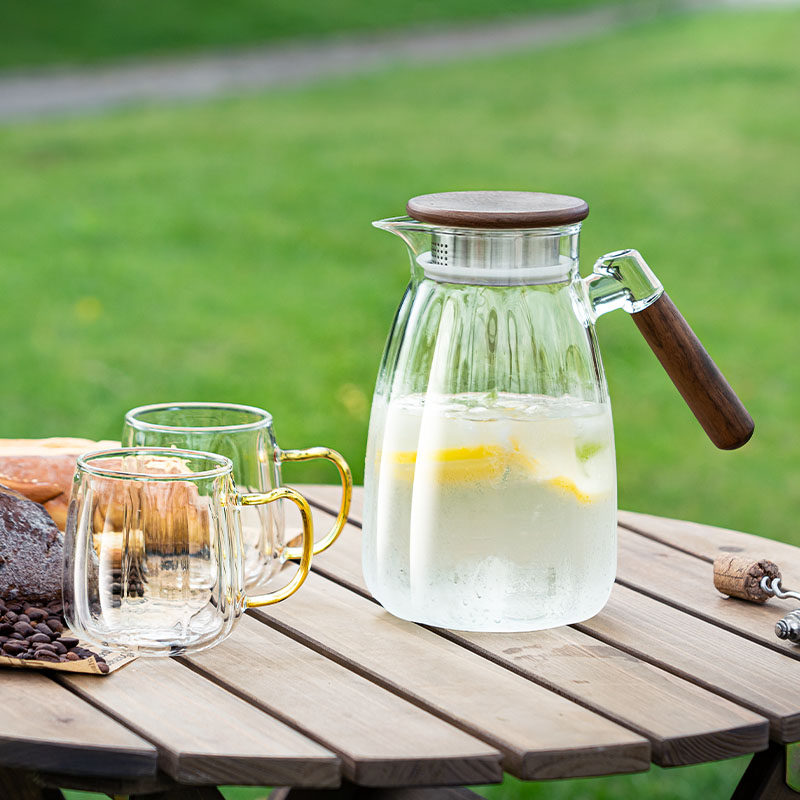 高颜值凉水壶玻璃耐高温家用储水凉白开冷水壶果汁饮料桶冷泡茶壶,餐饮具,冷水壶,淘宝优惠券,粉丝福利购,淘宝优惠卷