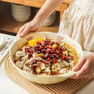 酸菜鱼大盆碗家用大号汤碗12寸陶瓷汤盆盘子水煮R肉片毛血旺专用