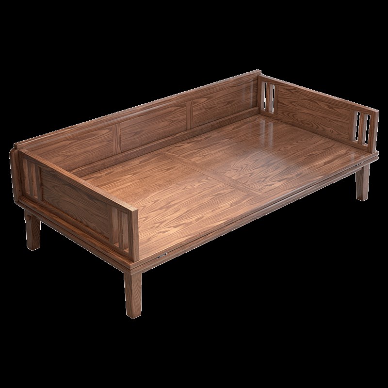 实木折叠沙发床罗汉床新中式小户型客厅推拉床伸缩两用一体双人床