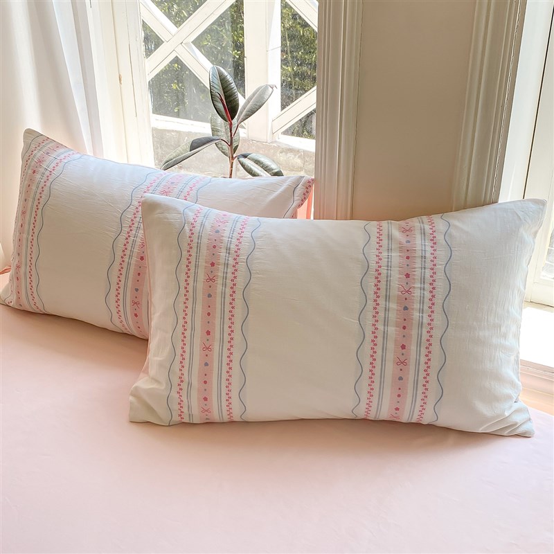 A类小清新纯棉提花床上用品四件套全棉2025新款被套床单笠三件套4