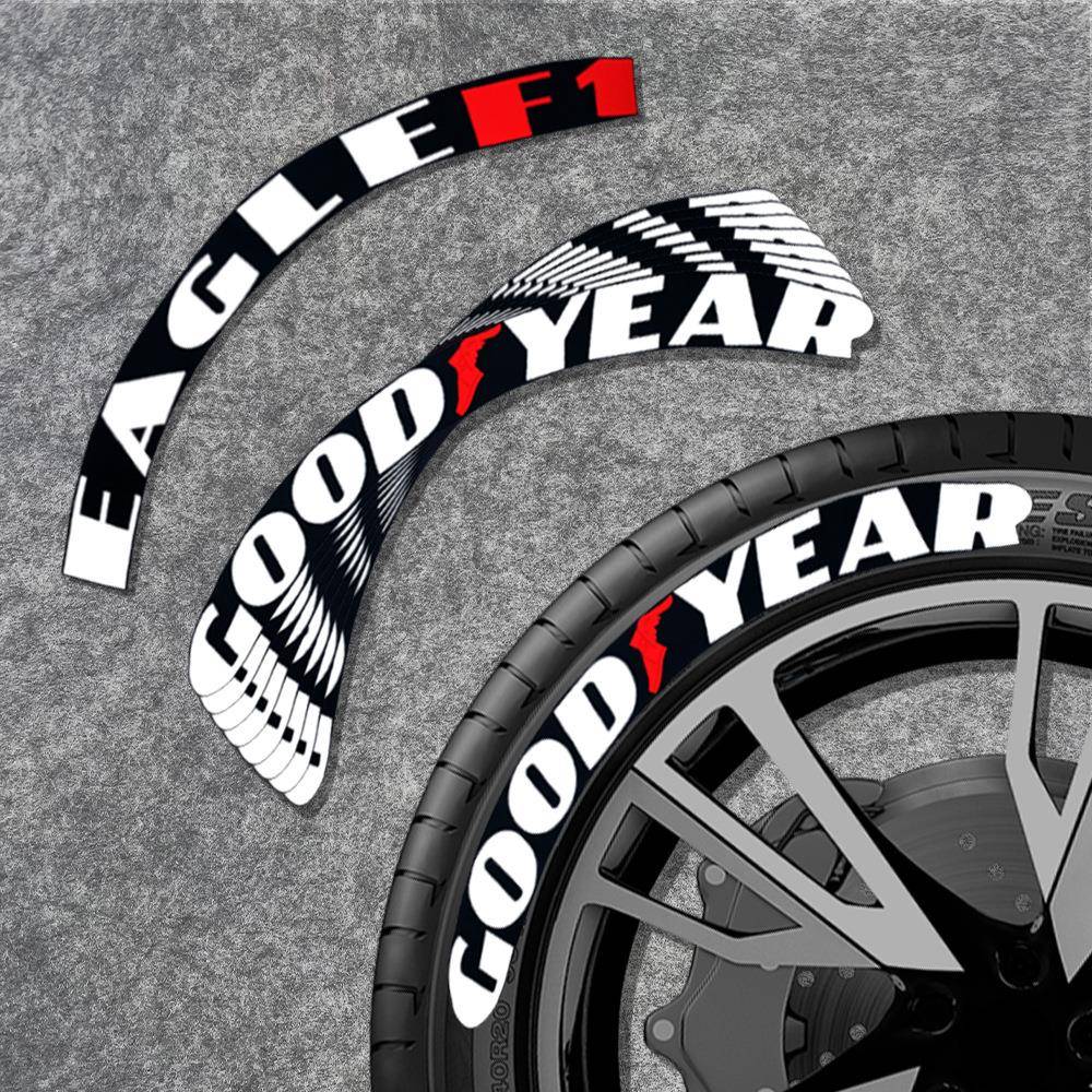 汽车轮胎母贴体个性立体改字装轮小尺寸（胎贴p连vc软胶车贴需反