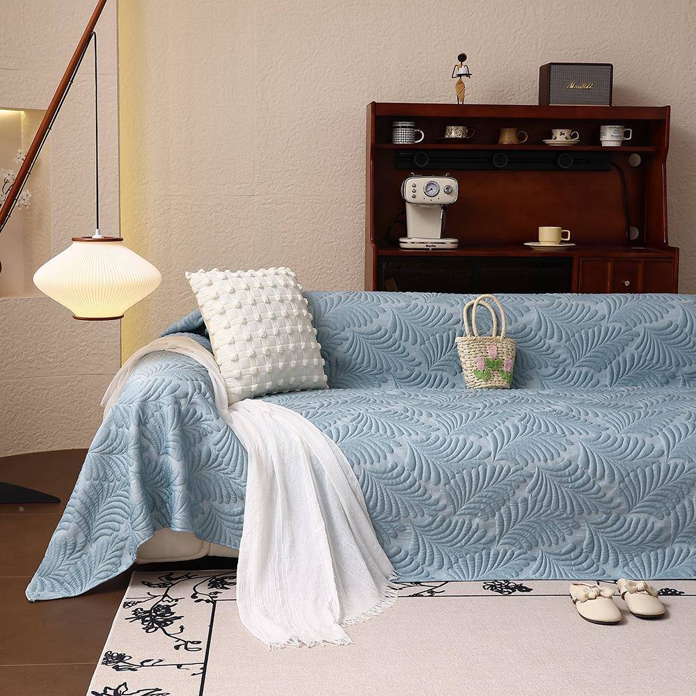 新款夏季凉感纯色沙发巾简沙百搭防滑约沙发布套盖罩子盖背202503