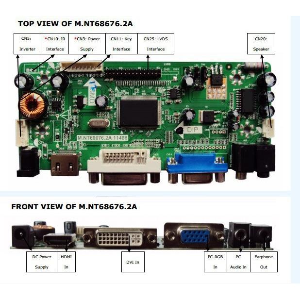 21668676.5寸920x1080LCD/LED液屏驱动板套1件N晶T6876驱动板6pin