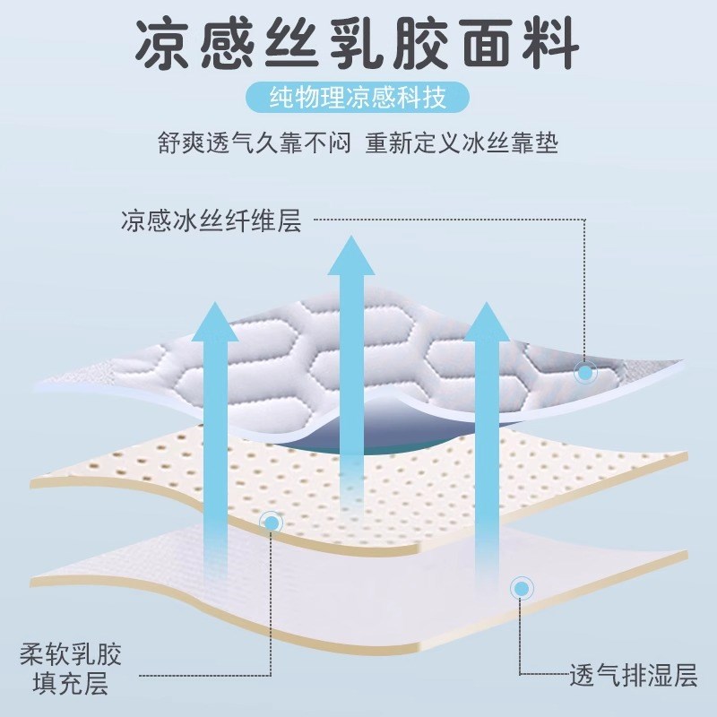 乳胶床头靠垫软包护腰靠s枕大靠背孕妇沙发抱枕宿舍床上看书枕头