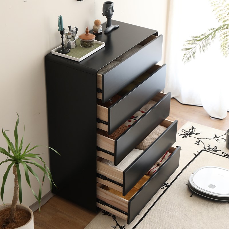 实木斗柜卧室家用五斗p柜小户型储物抽屉柜实木八斗柜胡桃色斗柜