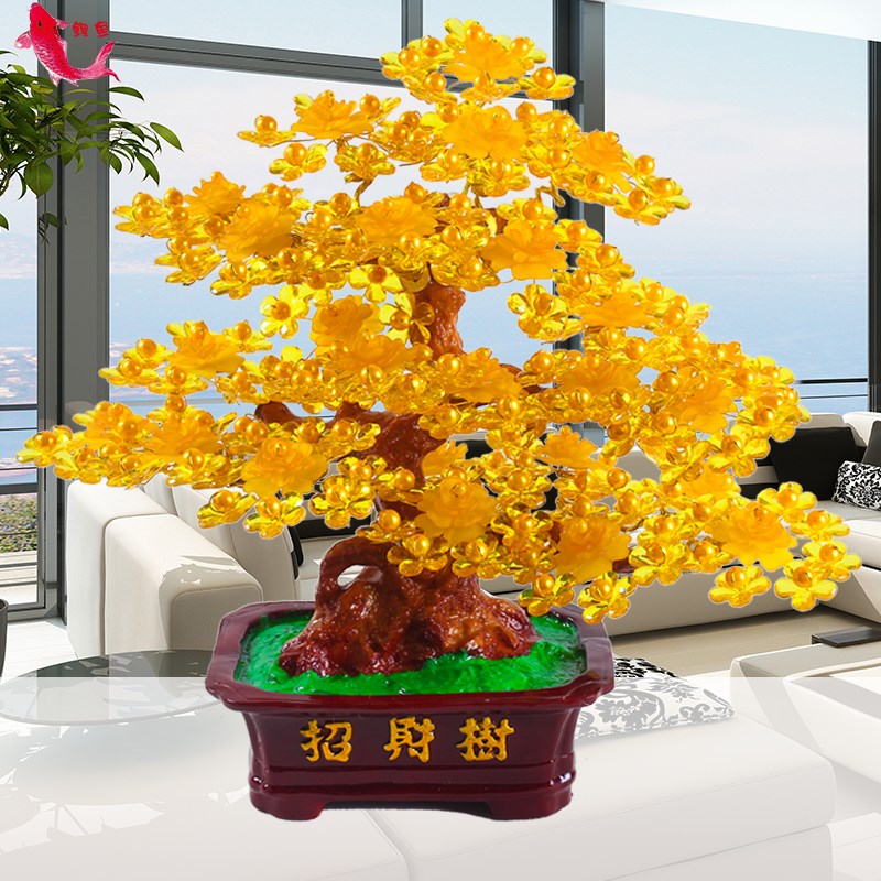 diy手工串珠发财树材料包亚克力散珠编织摇钱树工艺品包邮