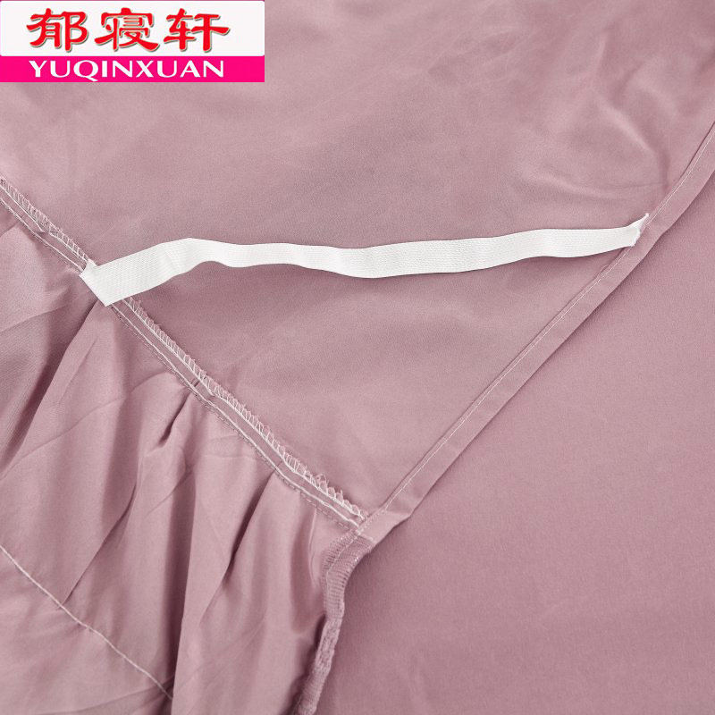 新款韩版公主蕾丝床裙单件纯色床罩式刺绣花边1.8m床防尘滑保护套