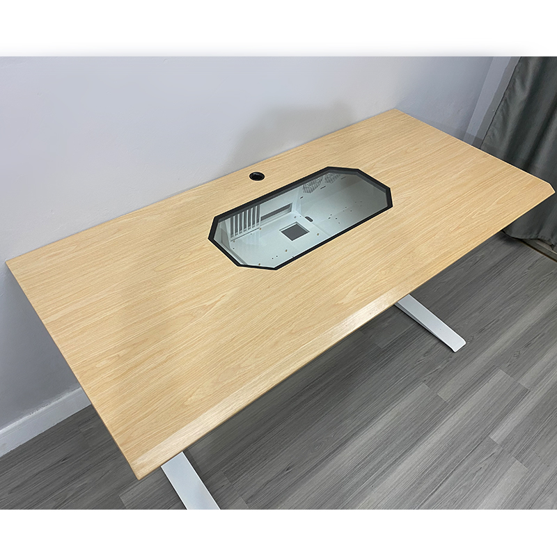 Btooer电脑机箱一体桌透明台式组装机抽屉式大机箱电动升降电竞桌