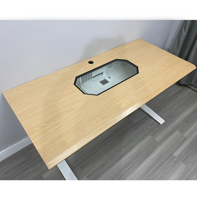 Btooer电脑机箱一体桌透明台式组装机抽屉式大机箱电动升降电竞桌