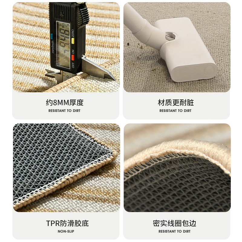 入户门地垫纯色仿剑麻地毯门垫进门大门口玄关客厅地毯脚垫可裁剪