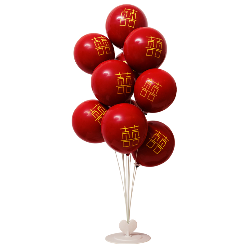 婚礼气球布置装饰订婚桌飘气w球装饰生日宴会道具场景布置支架地