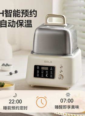 松雨不锈钢电蒸锅多功能家用小型智能可预约定时全自动蒸煮一体锅