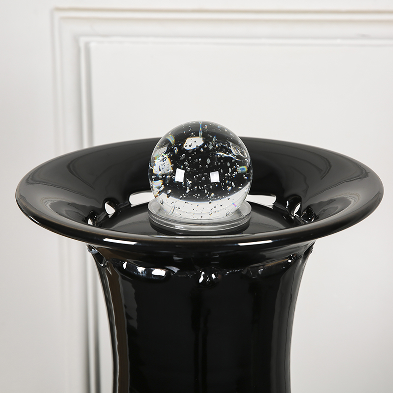 落地流水喷泉花瓶摆件陶瓷家居饰品现代简约加湿器客厅会所摆设