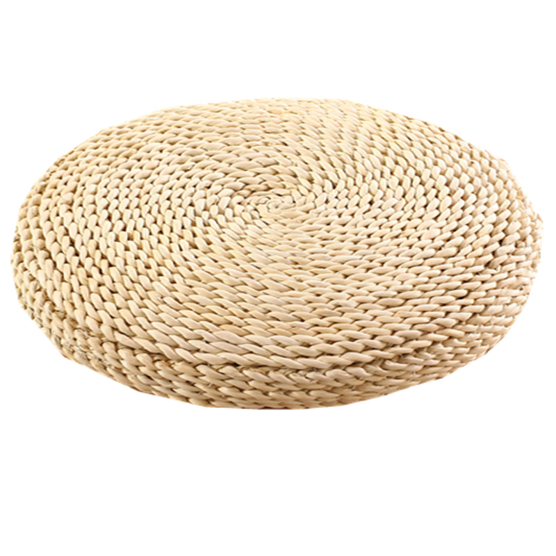 蒲团坐垫拜佛垫跪垫草编藤编家用禅修榻榻米地垫地上圆形编织蒲墩