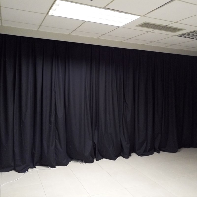 摄影棚实验室暗室影视投影室客厅卧室遮光帘纯双面黑色遮光布窗帘