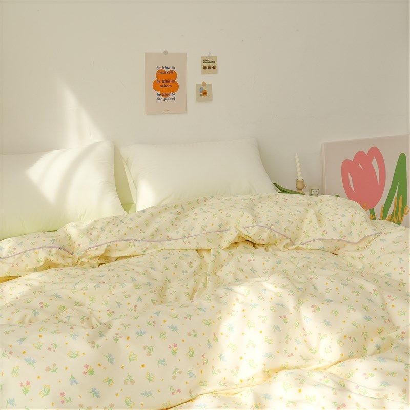 《仅春天可见》奶fufu春日小碎花全棉被套单件被罩纯棉被单ins风